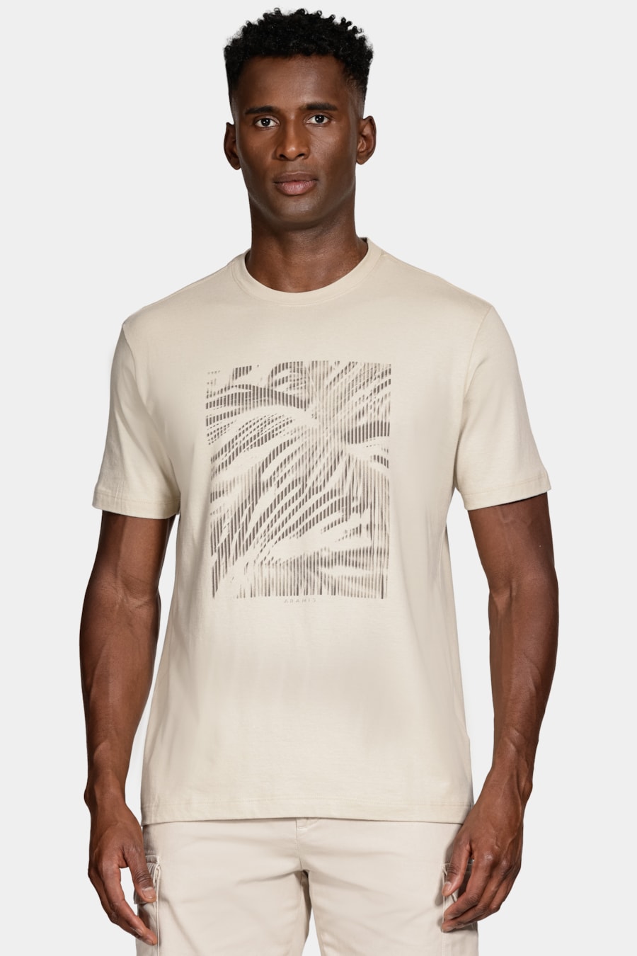 Camiseta Manga Curta Algodão Estampa Folhagens Linho 116 — foto 1 de 5