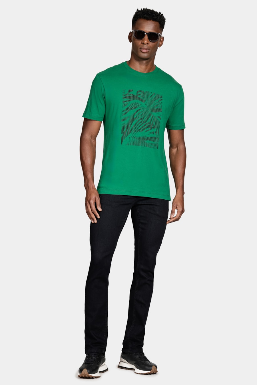 Camiseta Manga Curta Algodão Estampa Folhagens Verde Amazonia 114 — foto 2 de 5