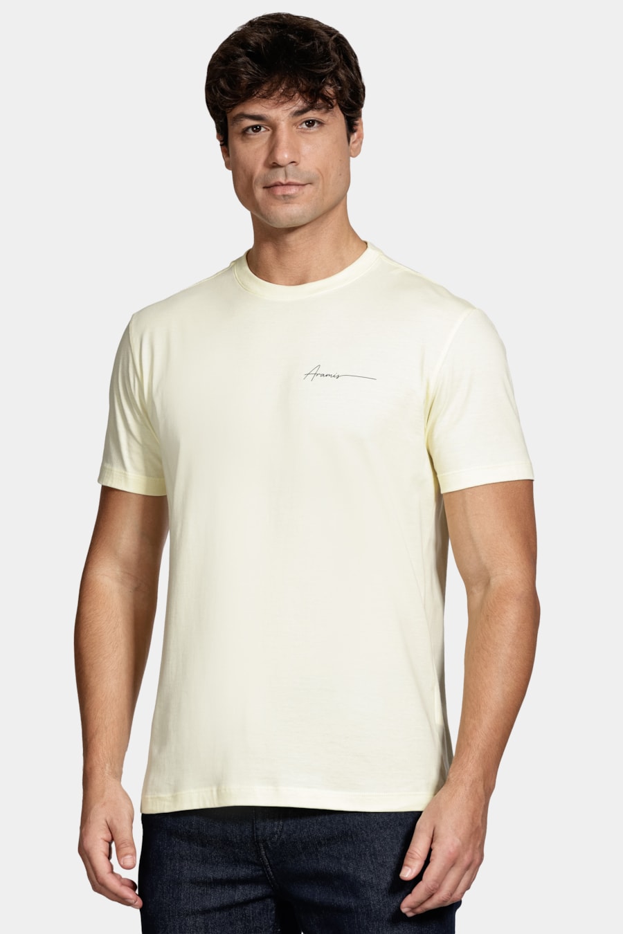 Camiseta Manga Curta Algodão Estampada Amarelo Claro 116 — foto 1 de 5