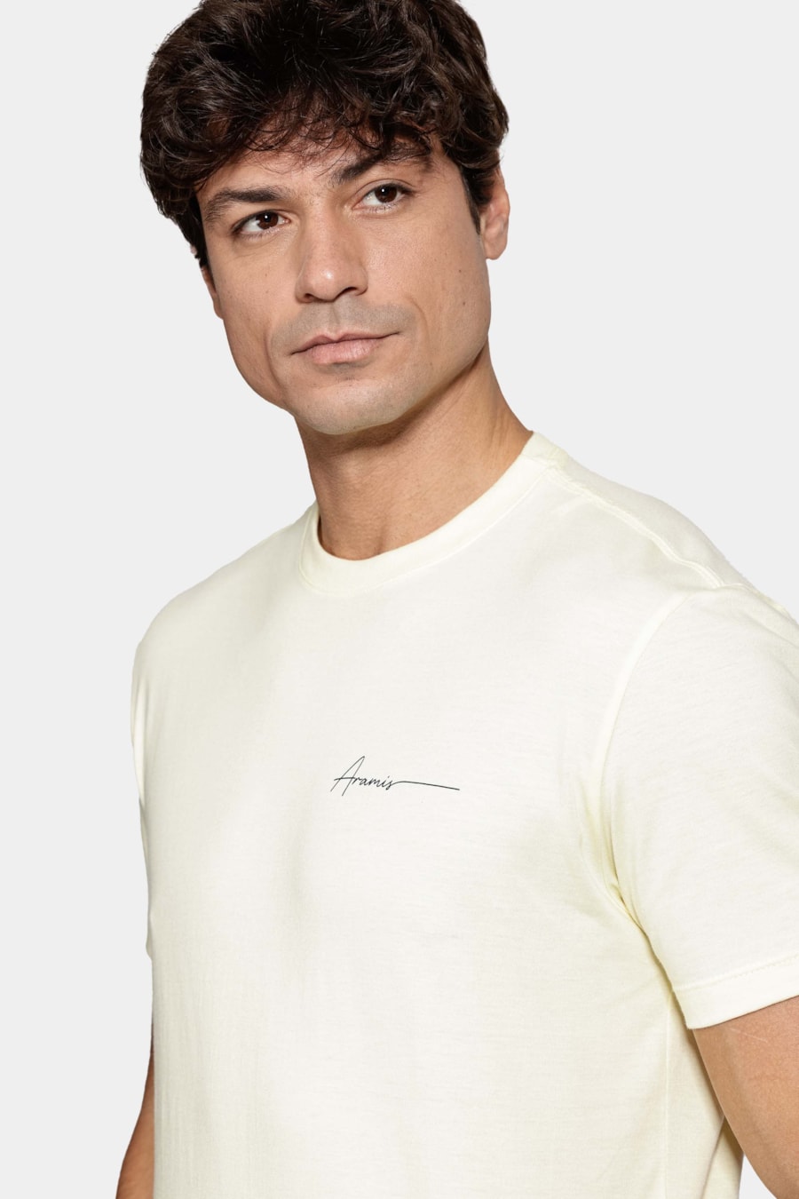 Camiseta Manga Curta Algodão Estampada Amarelo Claro 116 — foto 3 de 5