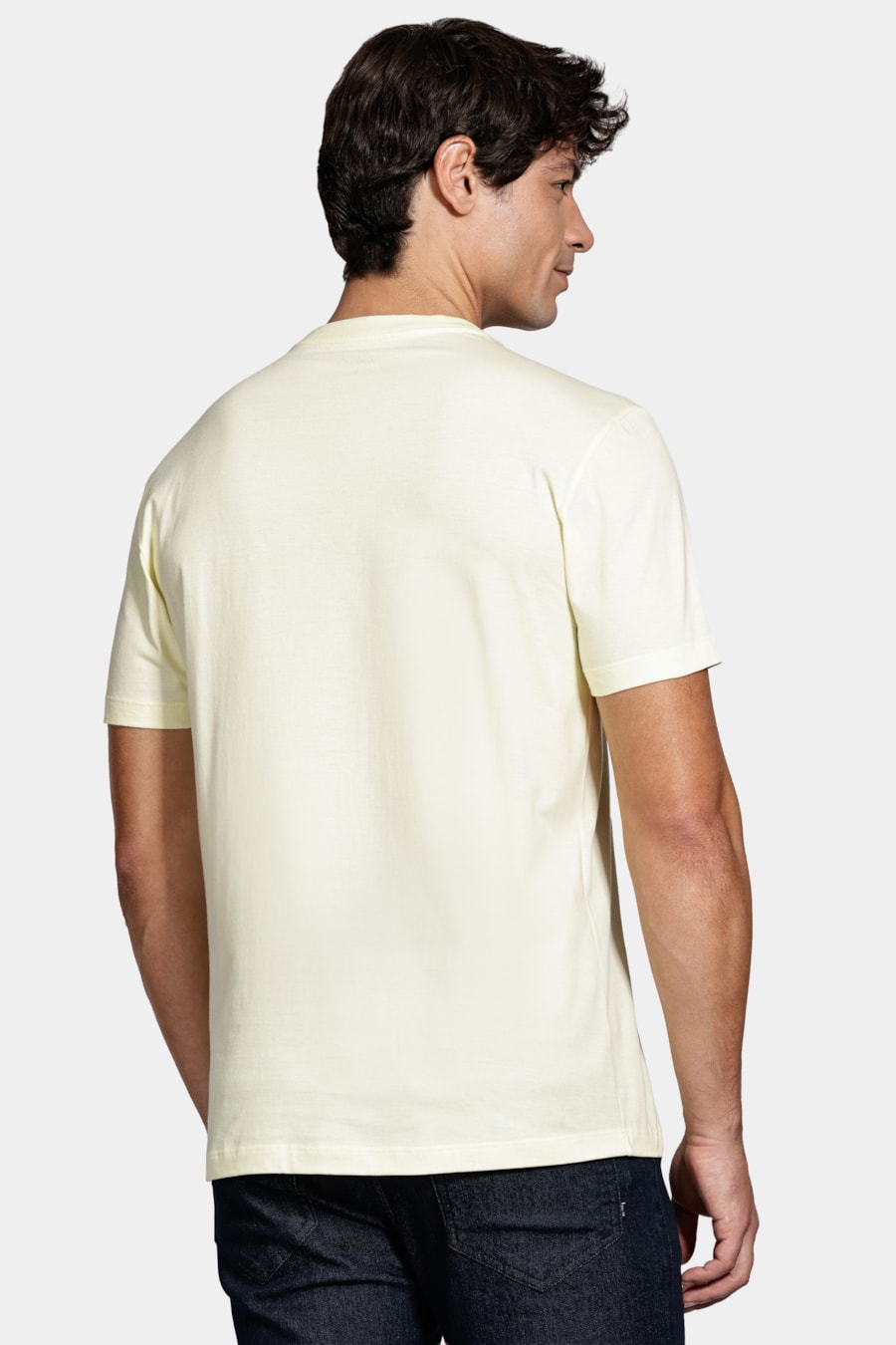 Camiseta Manga Curta Algodão Estampada Amarelo Claro 116 — foto 4 de 5
