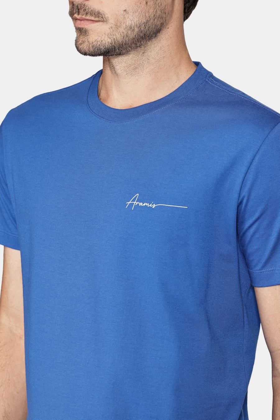 Camiseta Manga Curta Algodão Estampada Azul Royal 114 — foto 3 de 5