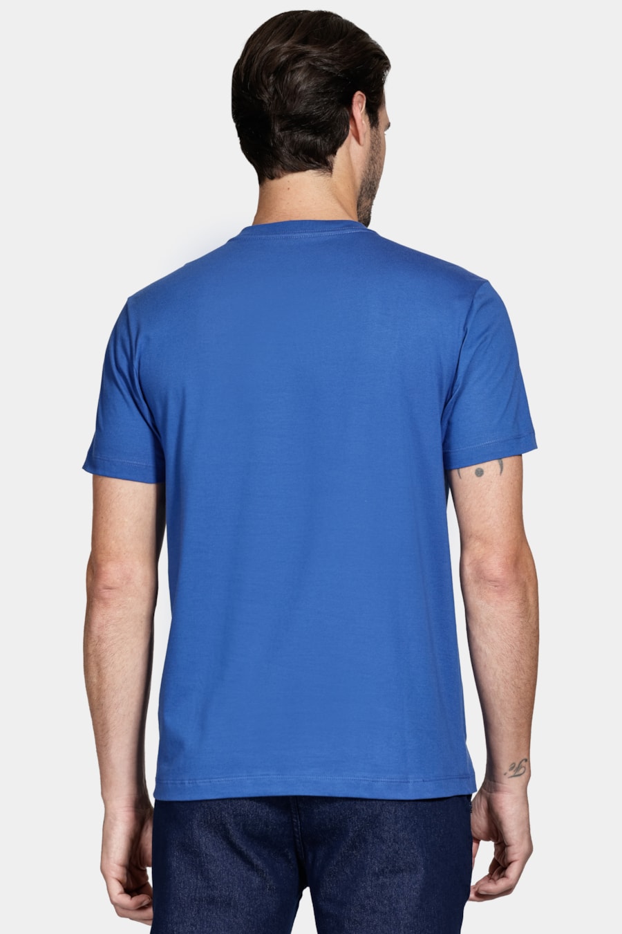 Camiseta Manga Curta Algodão Estampada Azul Royal 114 — foto 4 de 5