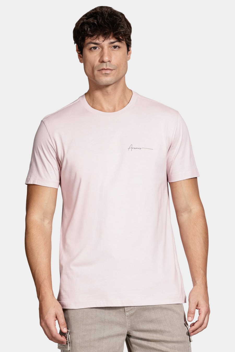 Camiseta Manga Curta Algodão Estampada Rosa Seco 116 — foto 1 de 5