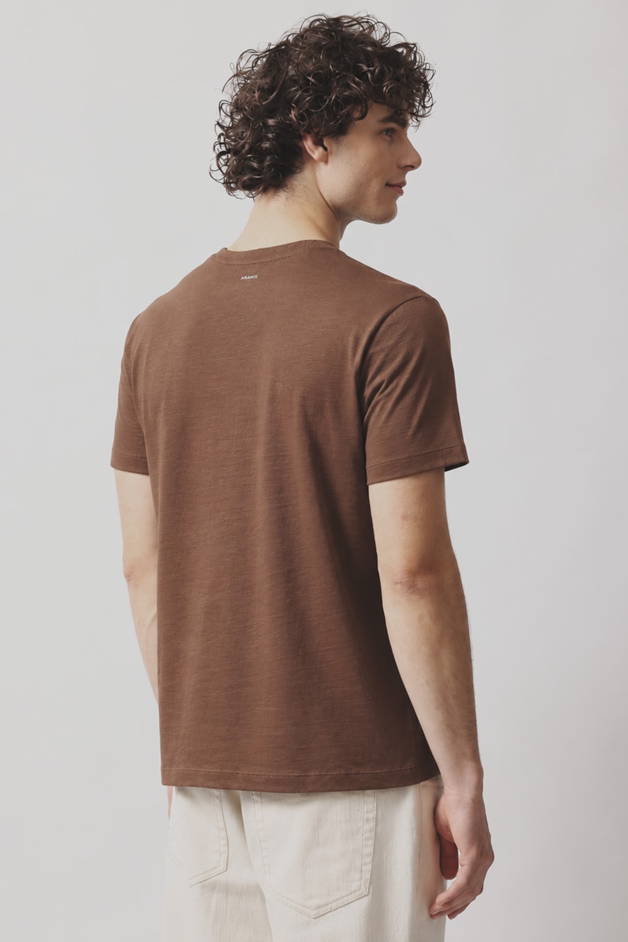 Camiseta Manga Curta Algodão Flamê Cacau 118 — foto 4 de 5