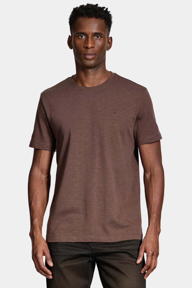 Camiseta Manga Curta Algodão Flamê Cafe