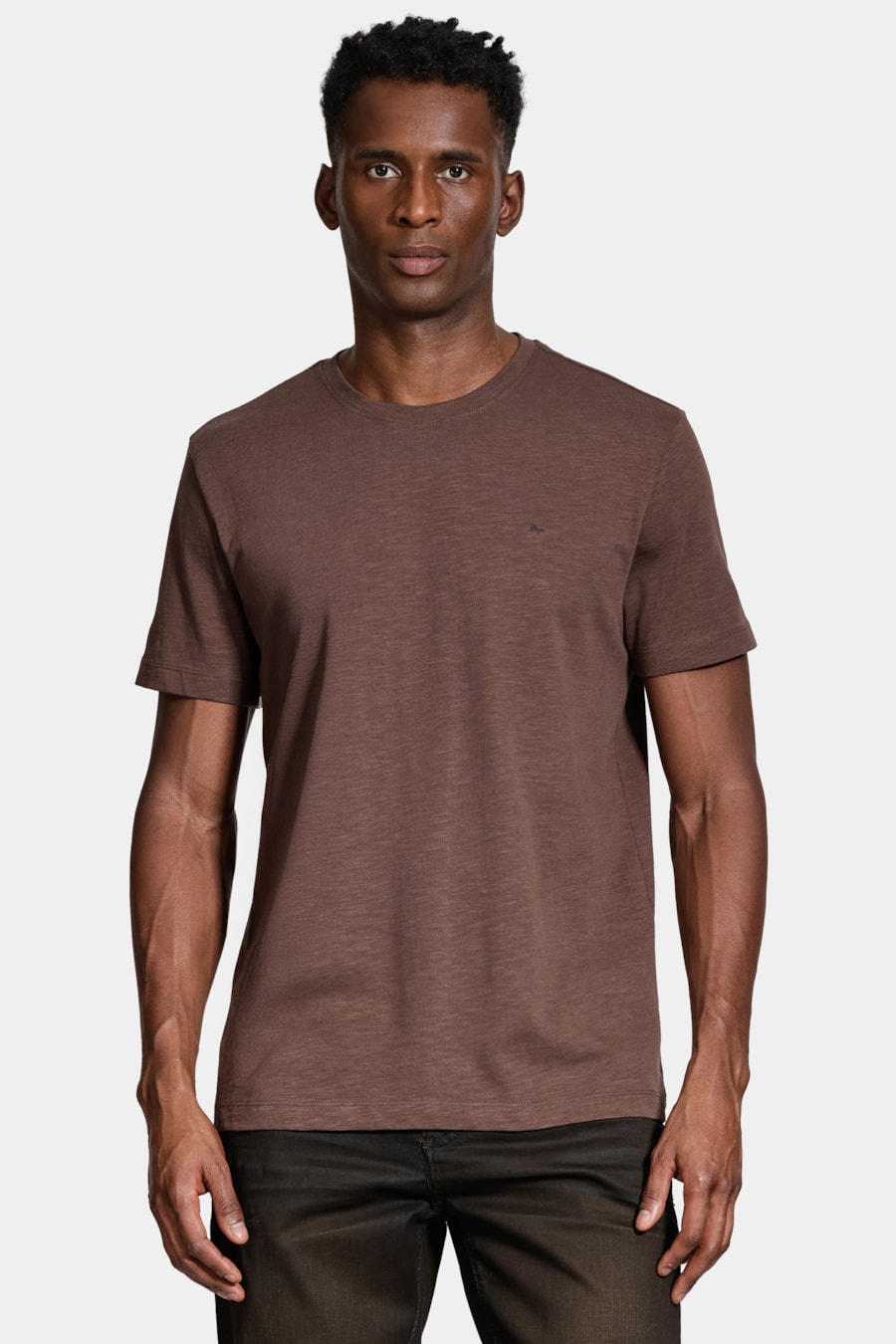 Camiseta Manga Curta Algodão Flamê Cafe — foto 1 de 5