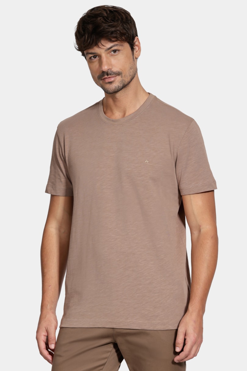 Camiseta Manga Curta Algodão Flamê Castor 117