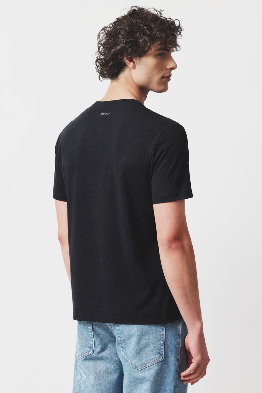 Camiseta Manga Curta Algodão Flamê Marinho — foto 4 de 5