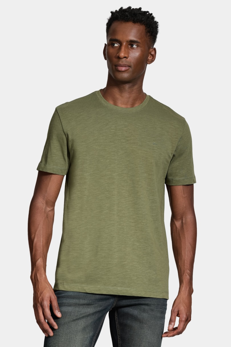 Camiseta Manga Curta Algodão Flamê Militar