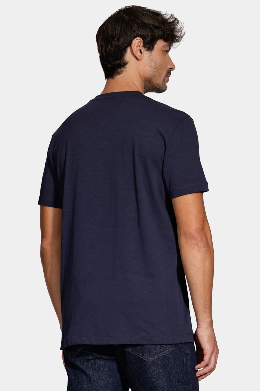 Camiseta Manga Curta Algodão Flamê Navy — foto 4 de 6