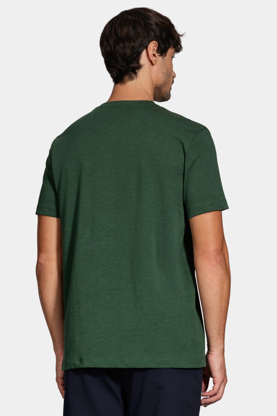Camiseta Manga Curta Algodão Flamê Verde Intenso 117 — foto 4 de 6