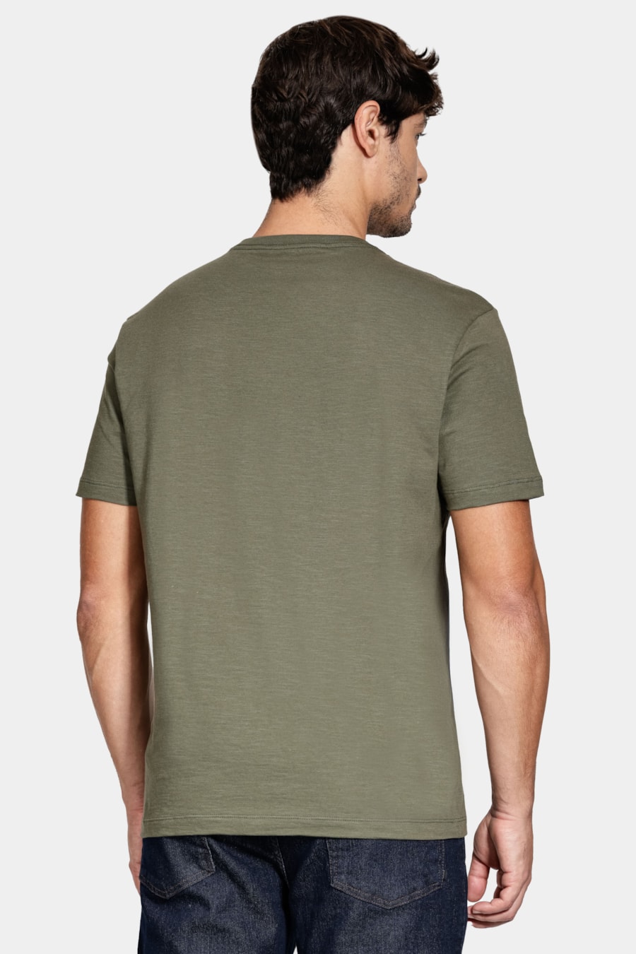 Camiseta Manga Curta Algodão Flame Verde Militar — foto 4 de 5