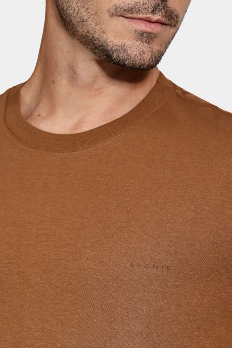 Camiseta Manga Curta Algodão Folhagem Conhaque 116 — foto 3 de 7