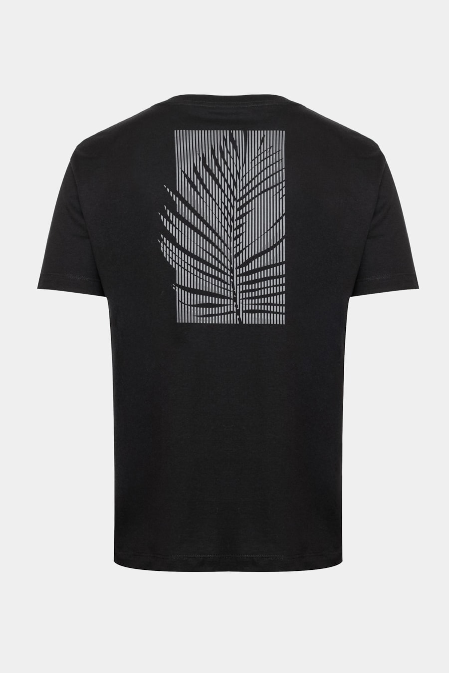 Camiseta Manga Curta Algodão Folhagem Preto — foto 6 de 6