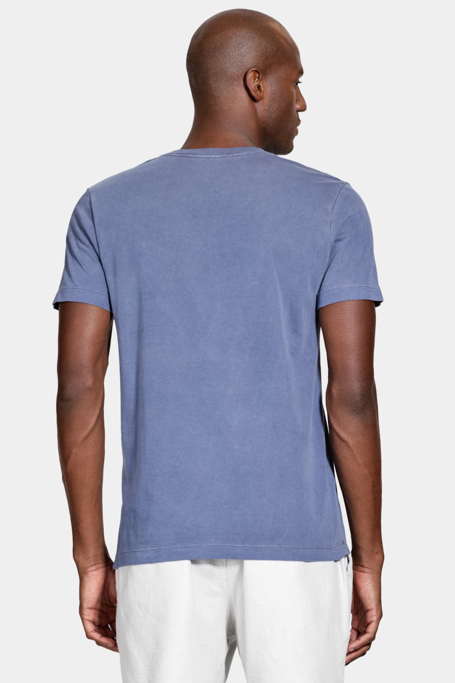 Camiseta Manga Curta Algodão Folhas Navy — foto 4 de 5