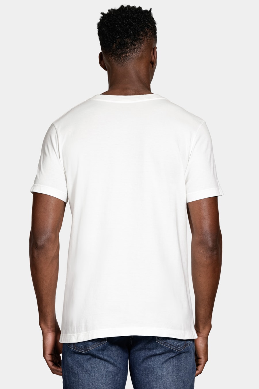 Camiseta Manga Curta Algodão Folhas Off White — foto 4 de 5