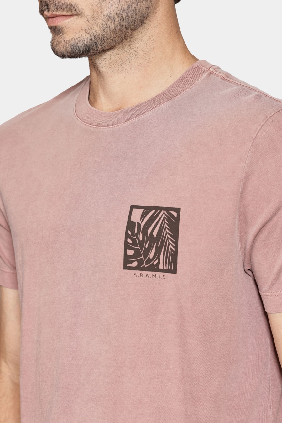 Camiseta Manga Curta Algodão Folhas Terracota 116 — foto 3 de 5