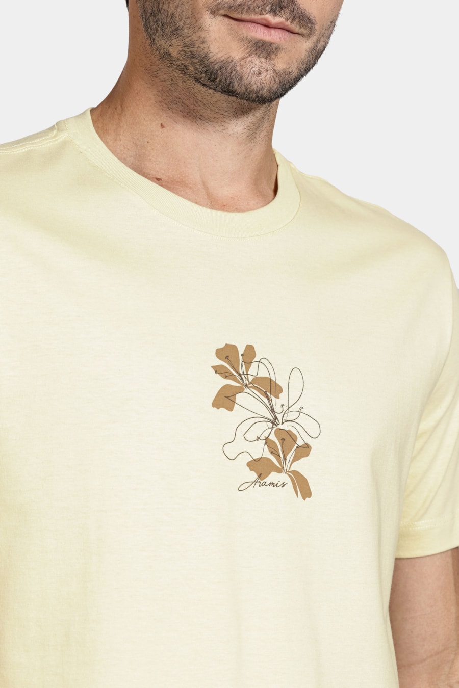 Camiseta Manga Curta Algodão Folhas Vanilla 116 — foto 3 de 5