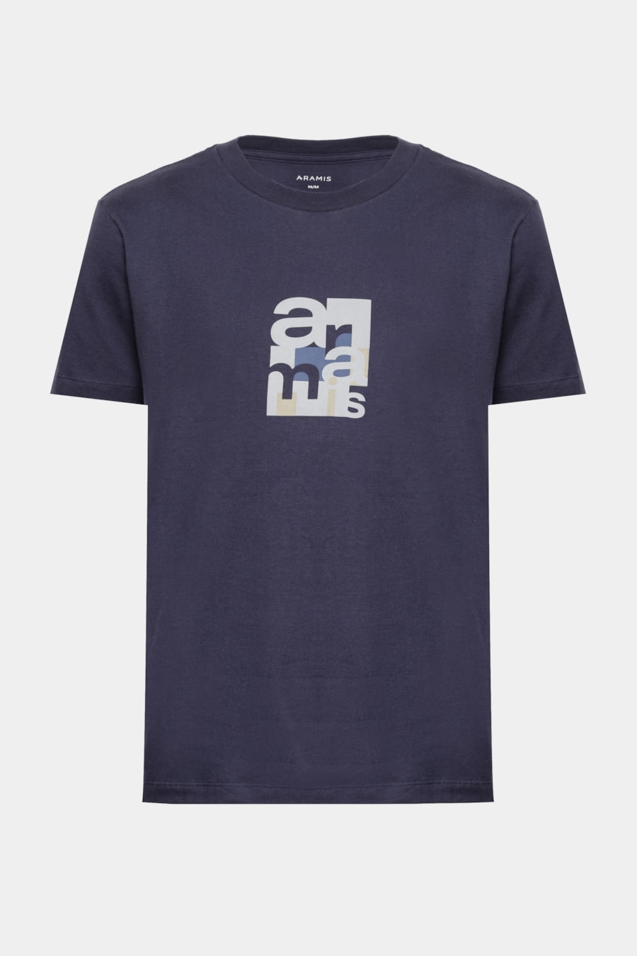Camiseta Manga Curta Algodão Geométrica Navy — foto 5 de 5