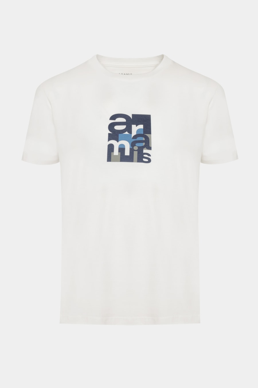 Camiseta Manga Curta Algodão Geométrica Off White — foto 5 de 5