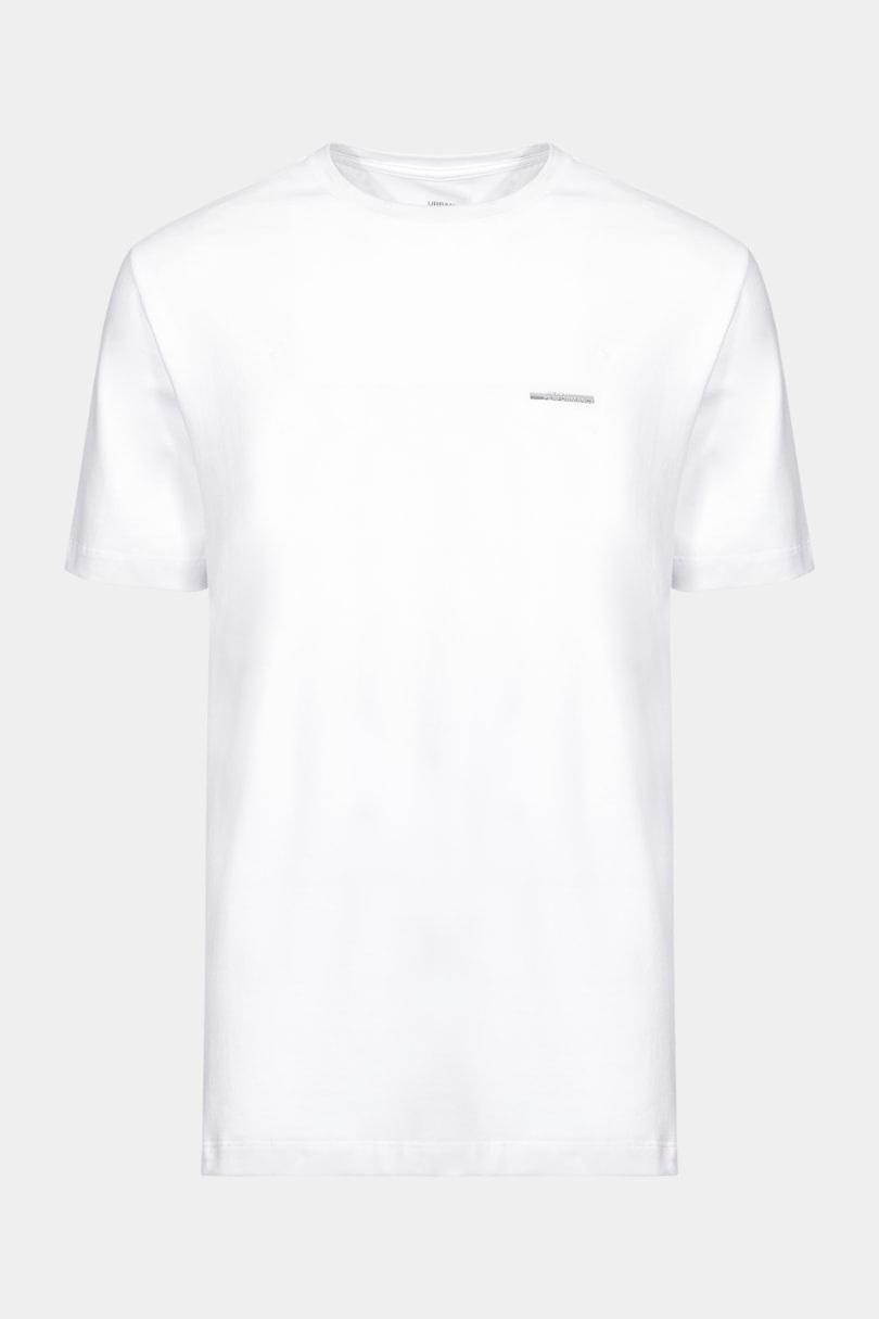 Camiseta Manga Curta Algodão Gola Careca Branco