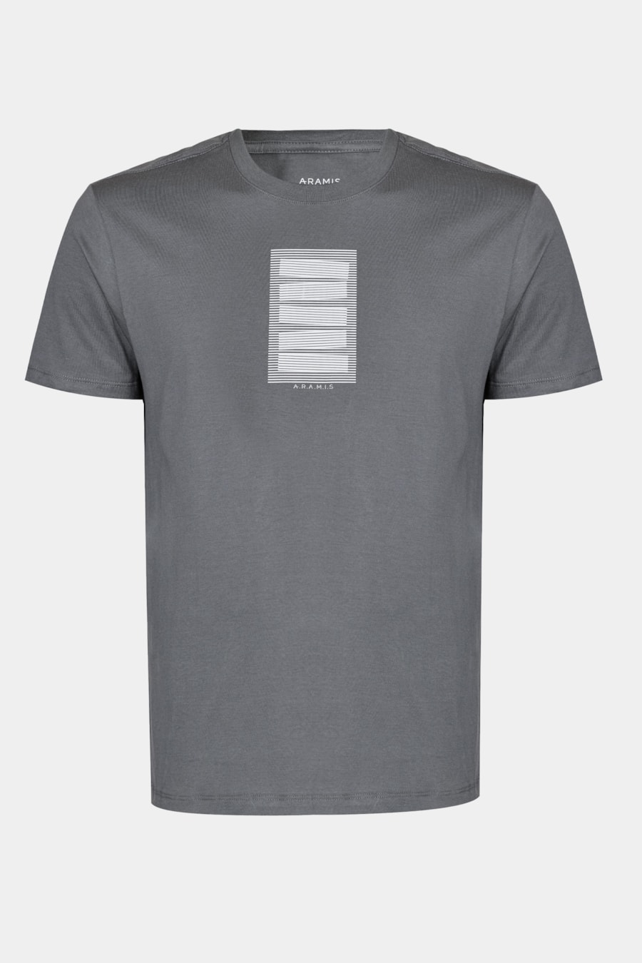 Camiseta Manga Curta Algodão Linhas Cinza Grafite 115 — foto 5 de 5