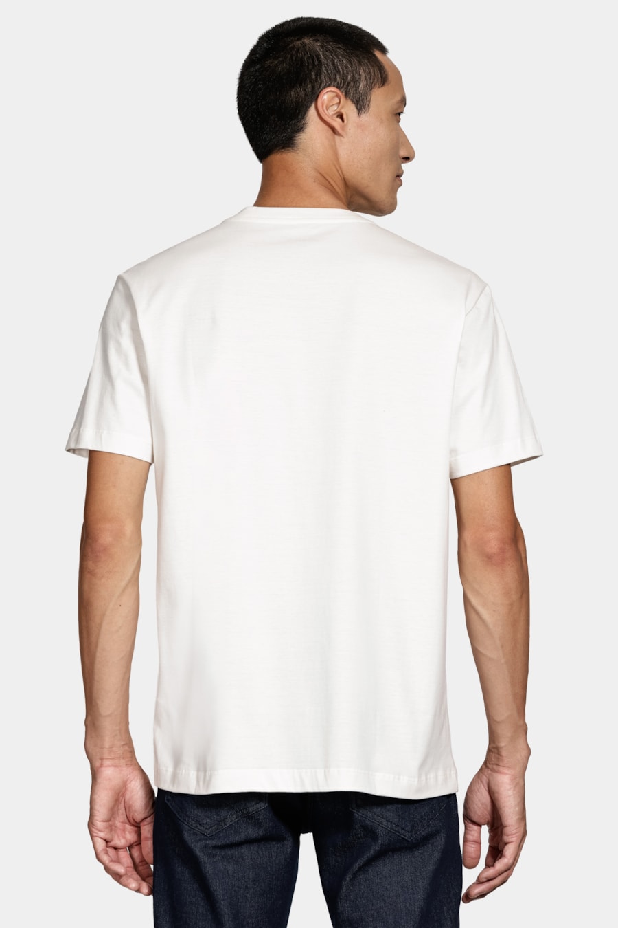 Camiseta Manga Curta Algodão New Preppy Off White — foto 4 de 5