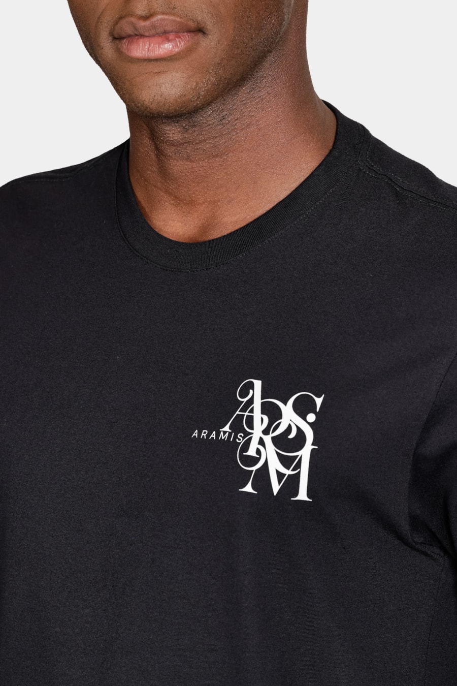Camiseta Manga Curta Algodão New Preppy Preto — foto 3 de 5