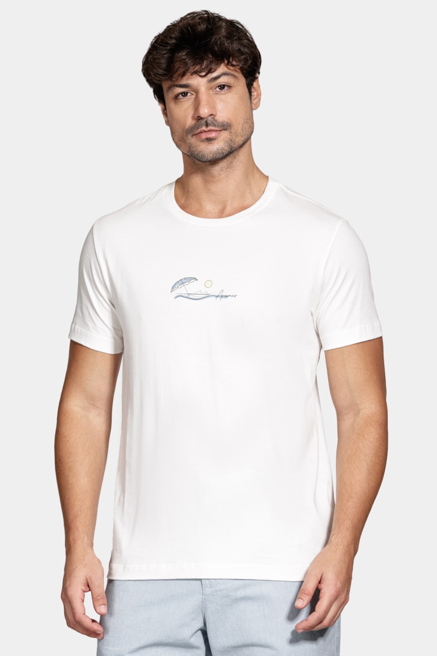 Camiseta Manga Curta Algodão Oceano Off White — foto 1 de 5