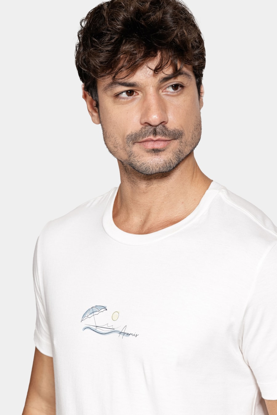 Camiseta Manga Curta Algodão Oceano Off White — foto 3 de 5