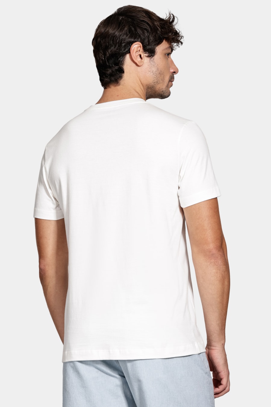 Camiseta Manga Curta Algodão Oceano Off White — foto 4 de 5
