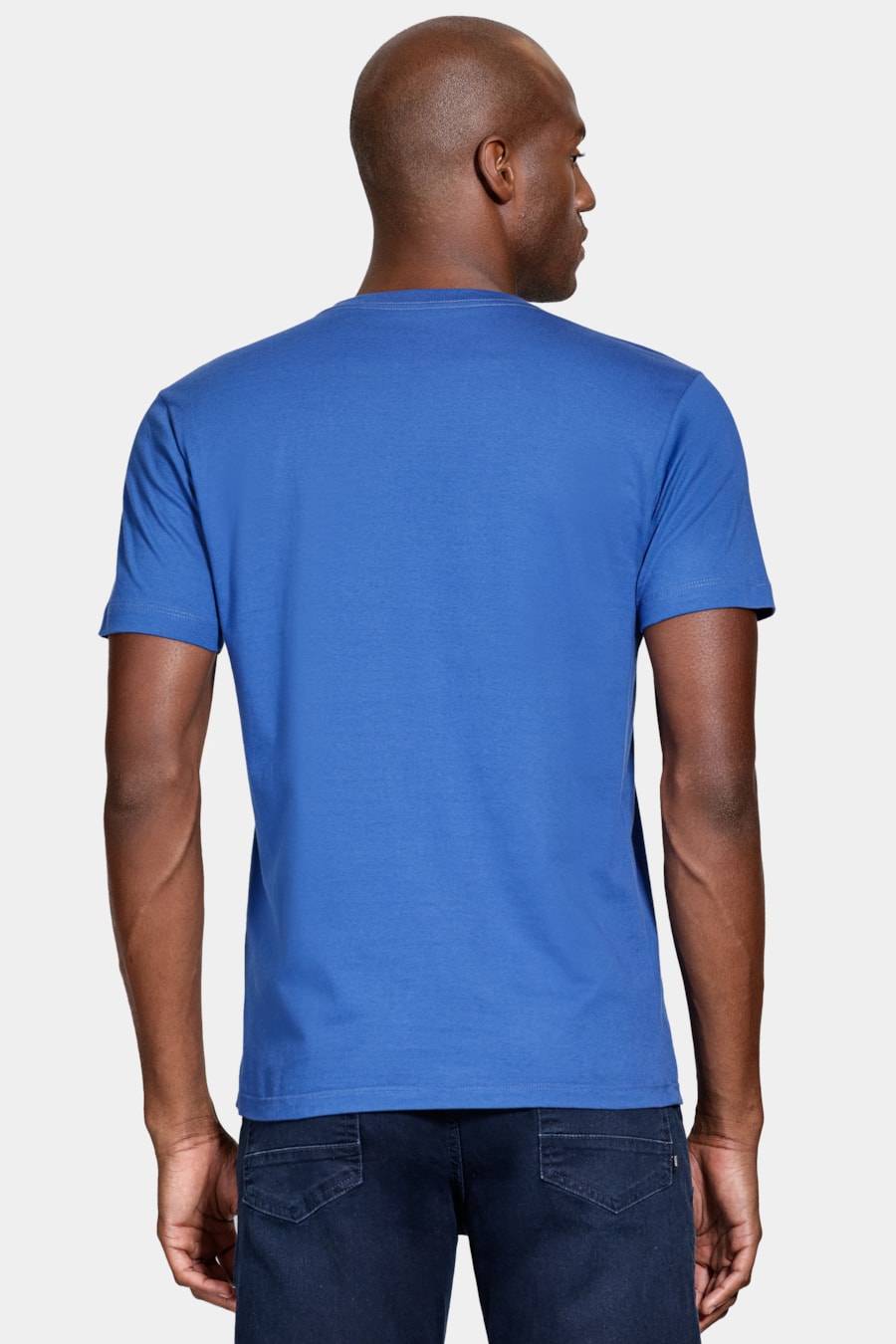 Camiseta Manga Curta Algodão Onda Azul Royal 114 — foto 4 de 5