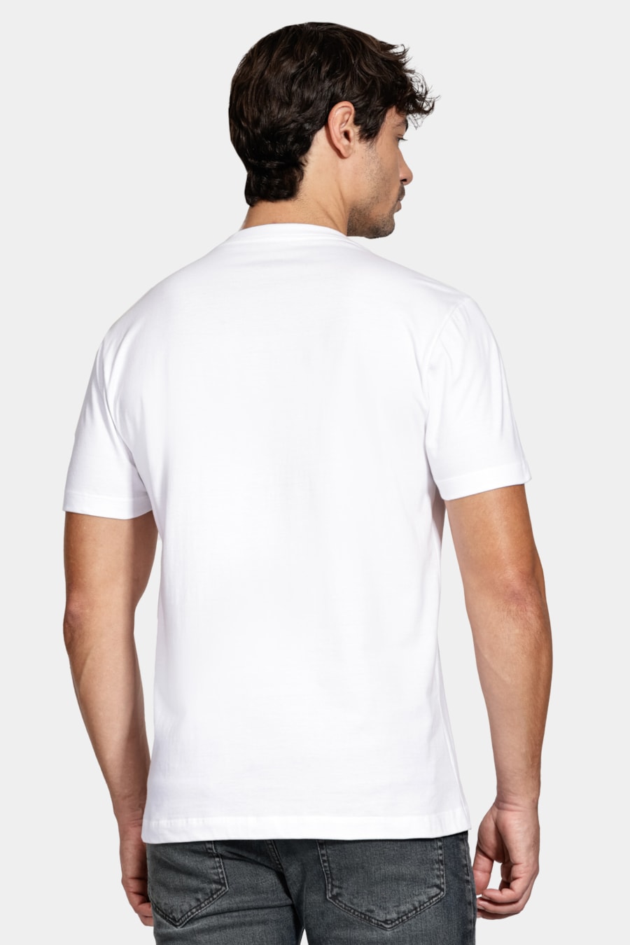 Camiseta Manga Curta Algodão Onda Branco — foto 4 de 5