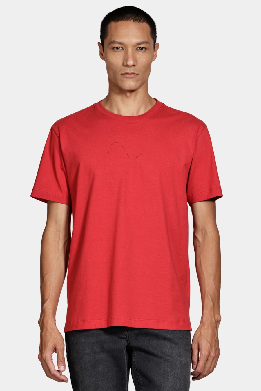 Camiseta Manga Curta Algodão Onda Vermelho — foto 1 de 5