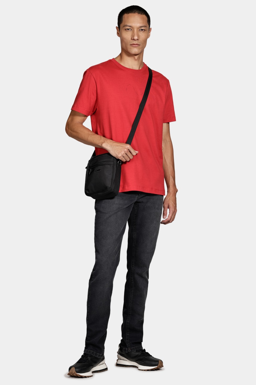 Camiseta Manga Curta Algodão Onda Vermelho — foto 2 de 5