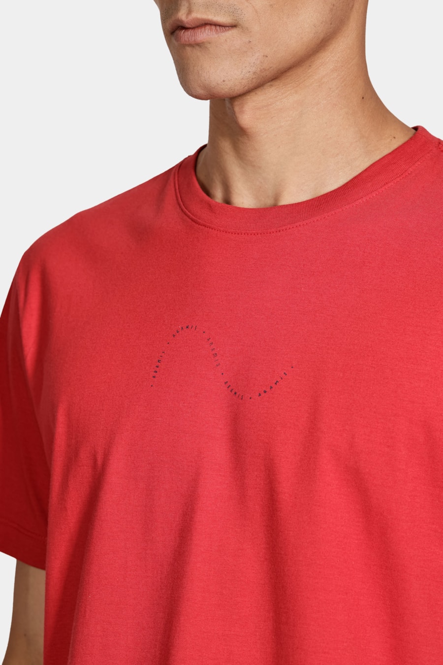 Camiseta Manga Curta Algodão Onda Vermelho — foto 3 de 5