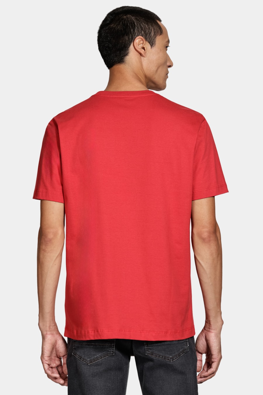 Camiseta Manga Curta Algodão Onda Vermelho — foto 4 de 5