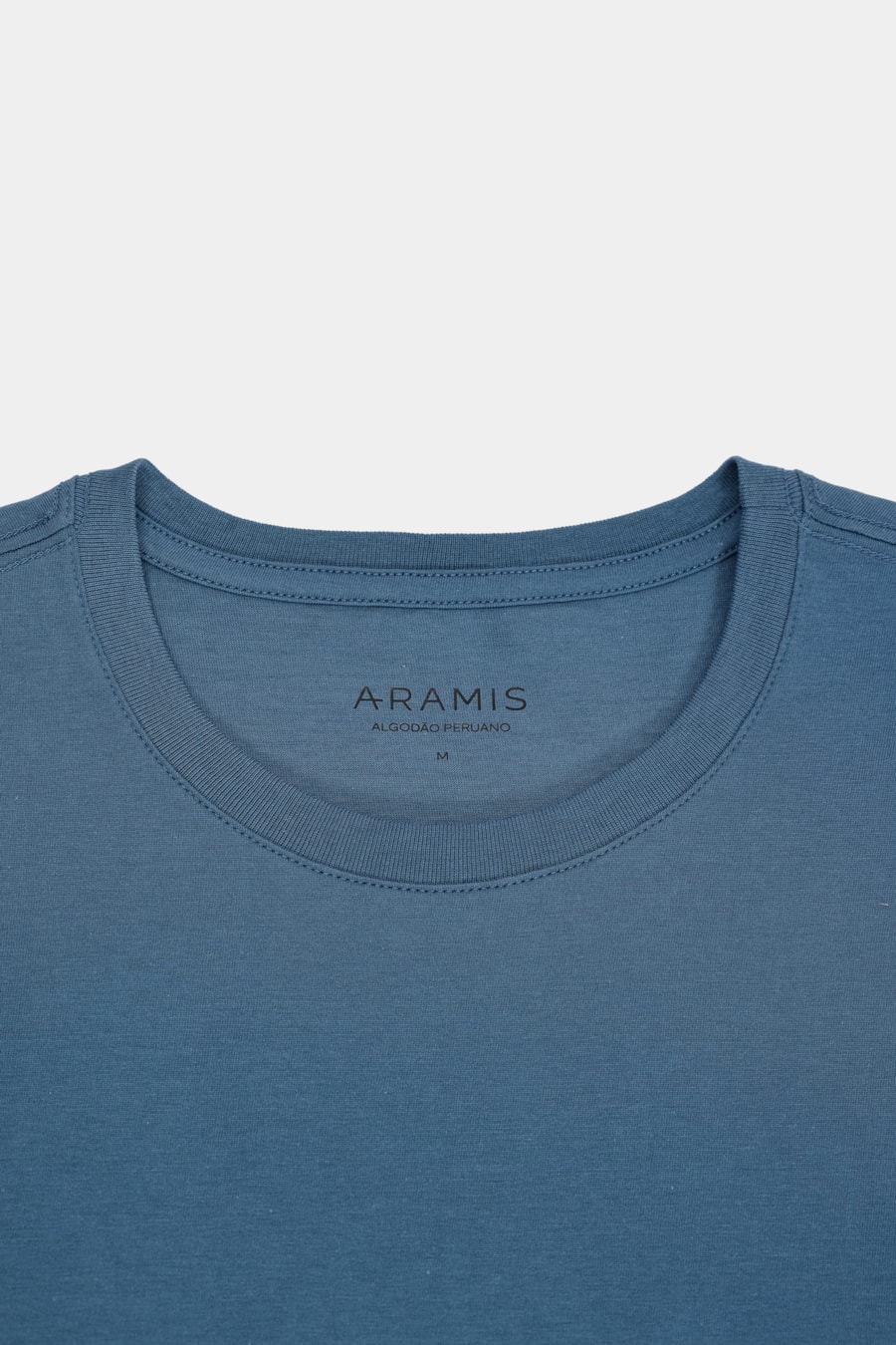 Camiseta Manga Curta Algodão Peruano Azul Oceano — foto 6 de 6