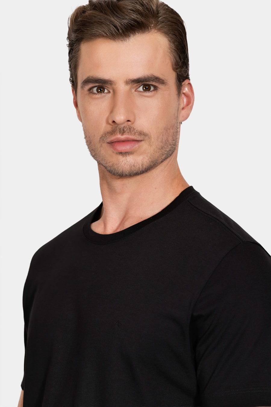 Camiseta Manga Curta Algodão Peruano Preto — foto 3 de 6