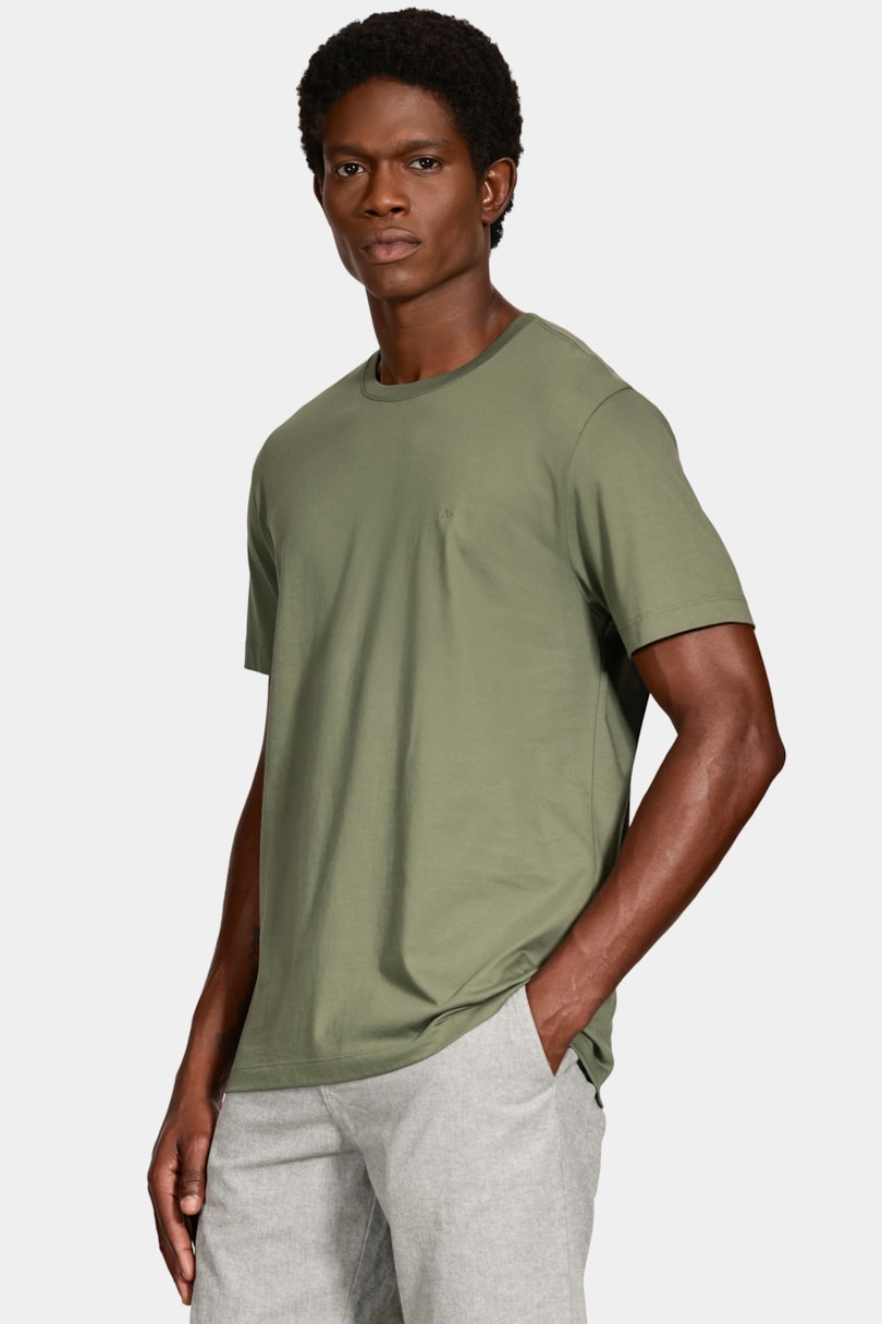 Camiseta Manga Curta Algodão Peruano Verde Floresta 115