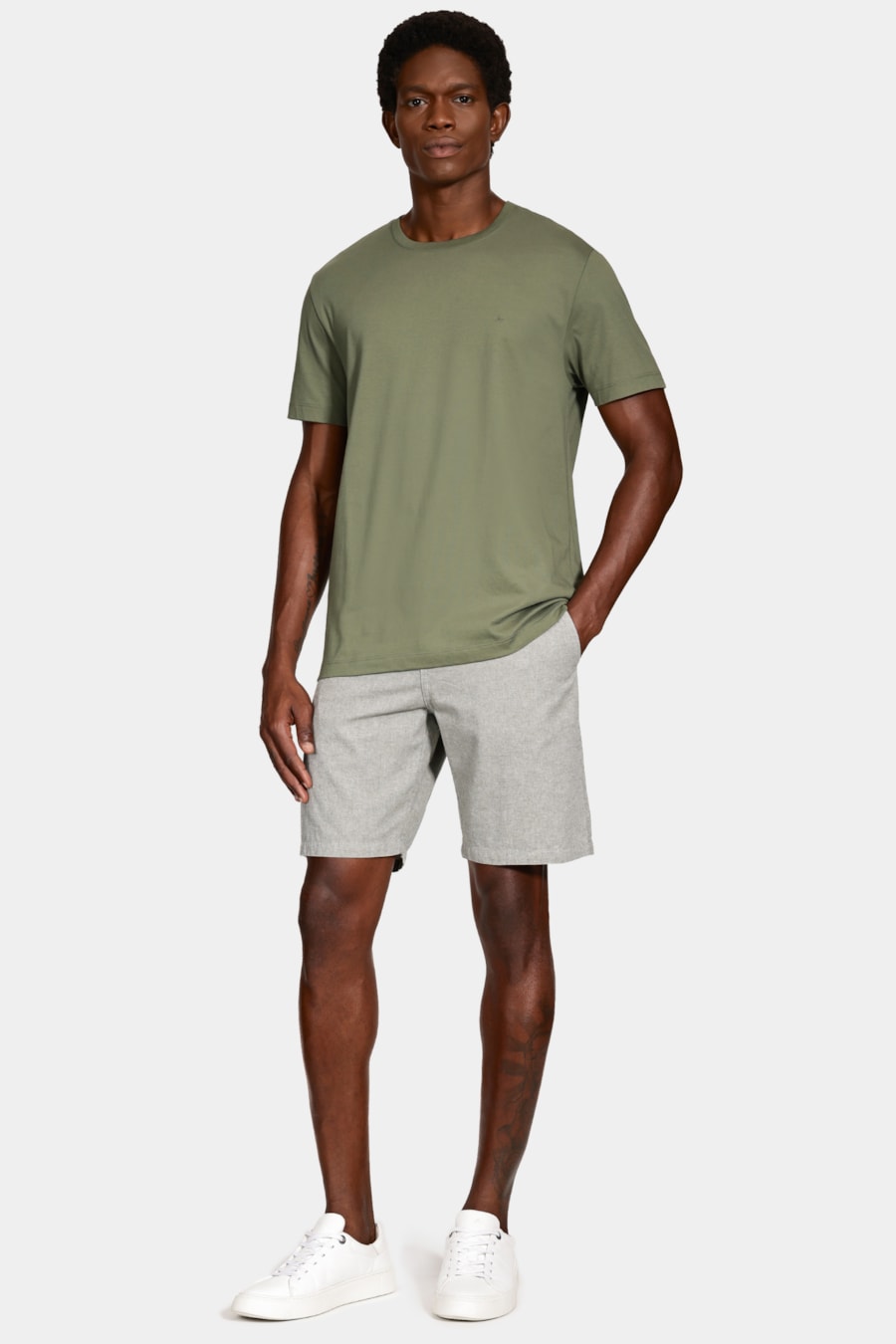 Camiseta Manga Curta Algodão Peruano Verde Floresta 115 — foto 2 de 6