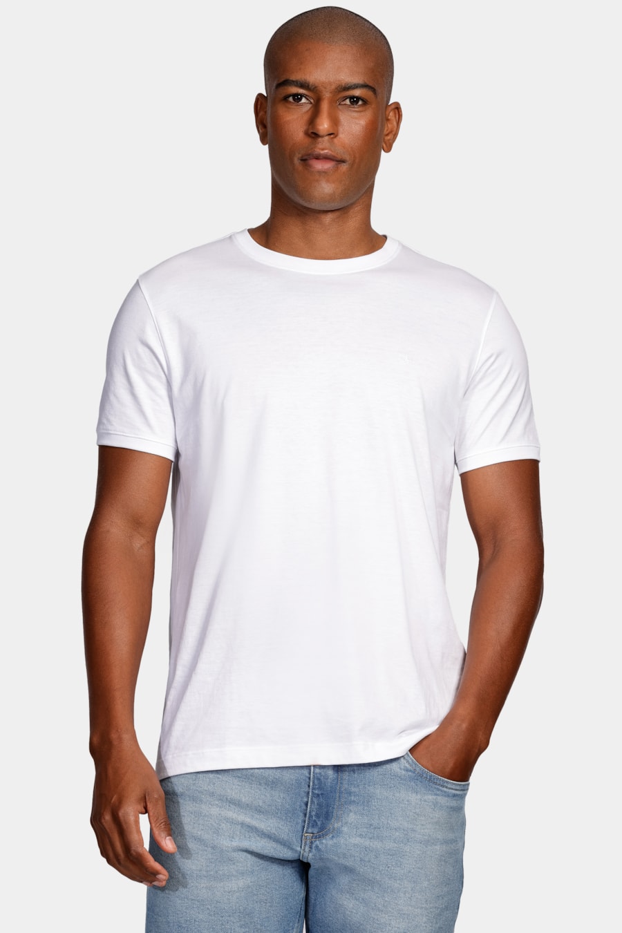 Camiseta Manga Curta Algodão Pima Branco — foto 1 de 5