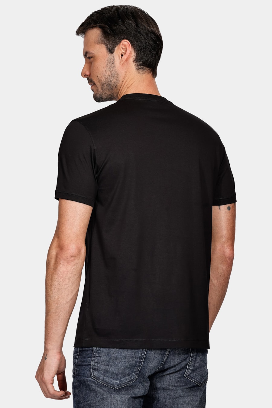 Camiseta Manga Curta Algodão Pima Preto — foto 4 de 4