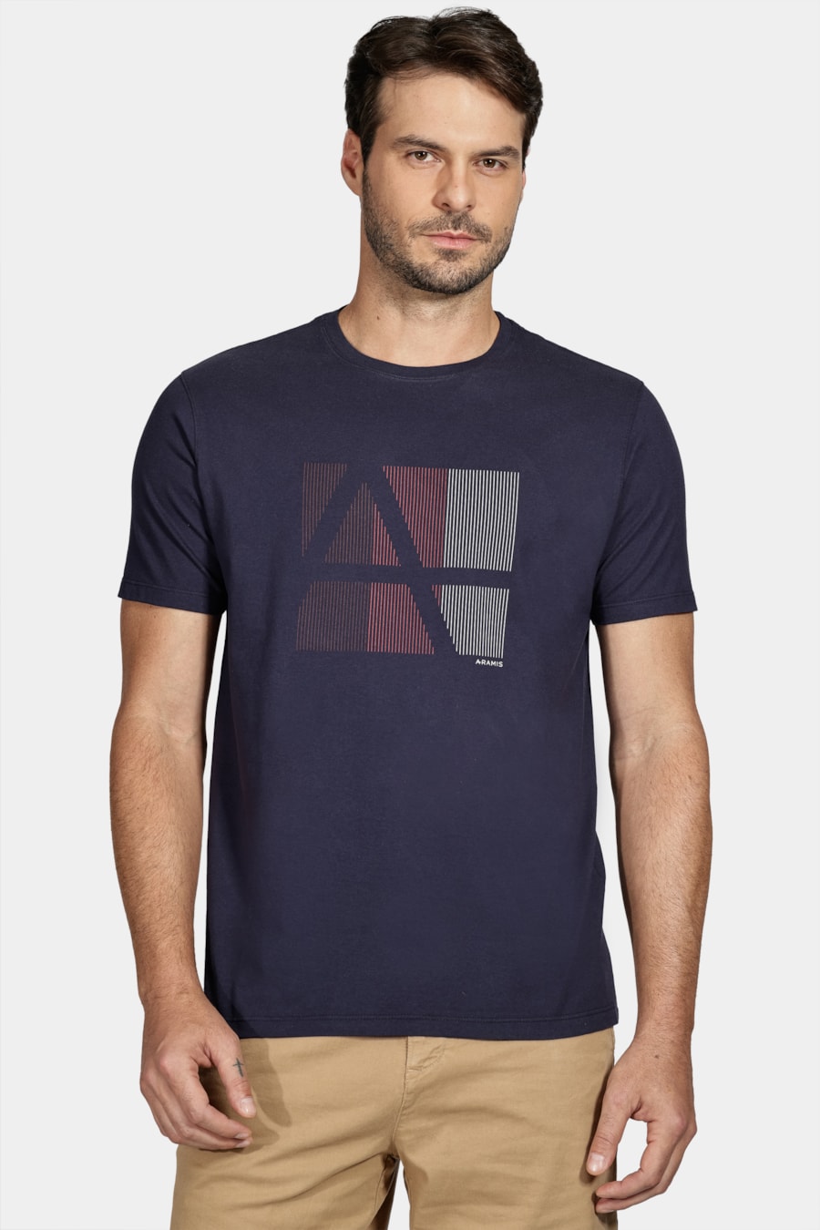 Camiseta Manga Curta Aramis Azul Marinho — foto 1 de 5