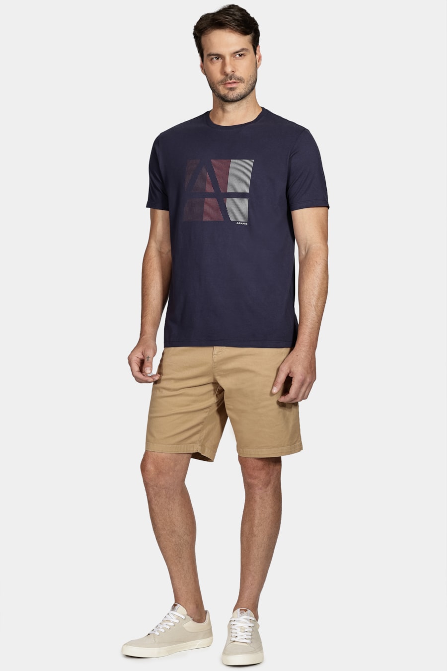 Camiseta Manga Curta Aramis Azul Marinho — foto 2 de 5