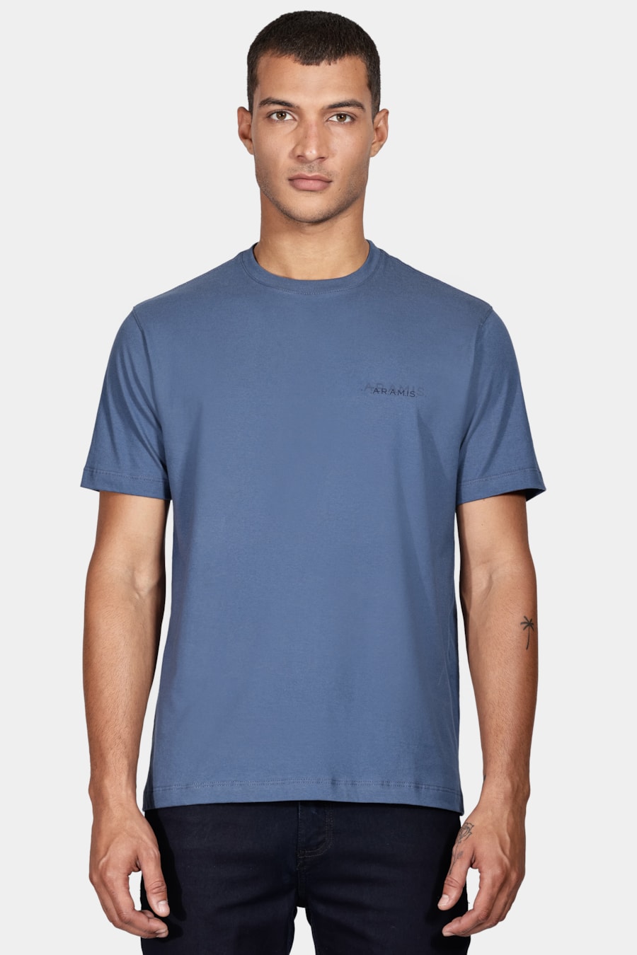 Camiseta Manga Curta Aramis Duplo Azul Aluminio — foto 1 de 5