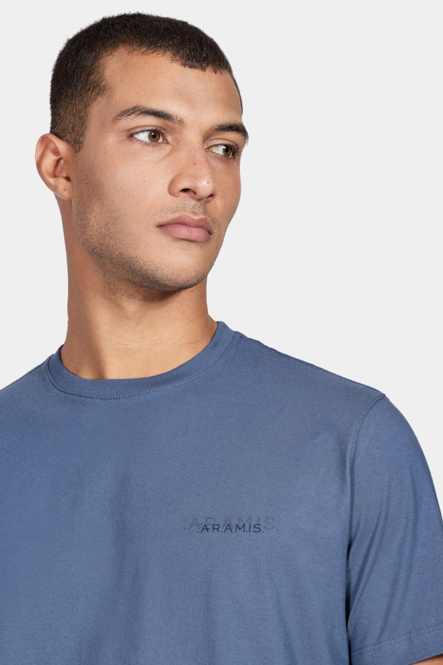 Camiseta Manga Curta Aramis Duplo Azul Aluminio — foto 3 de 5