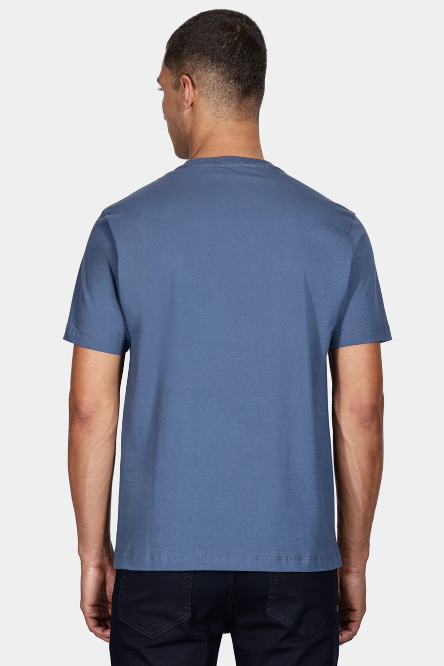 Camiseta Manga Curta Aramis Duplo Azul Aluminio — foto 4 de 5