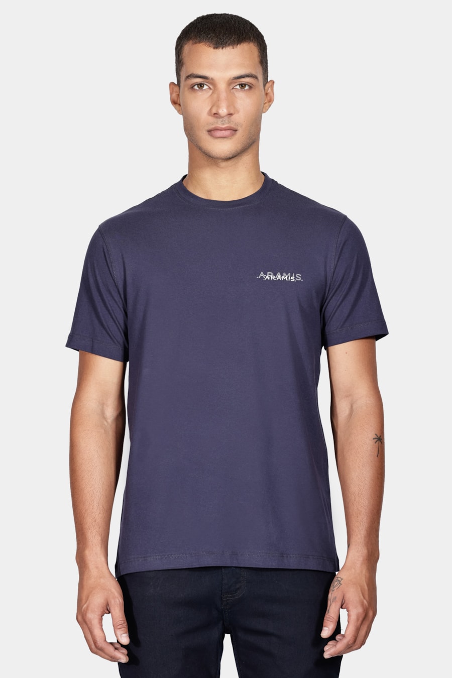 Camiseta Manga Curta Aramis Duplo Azul Marinho — foto 1 de 5